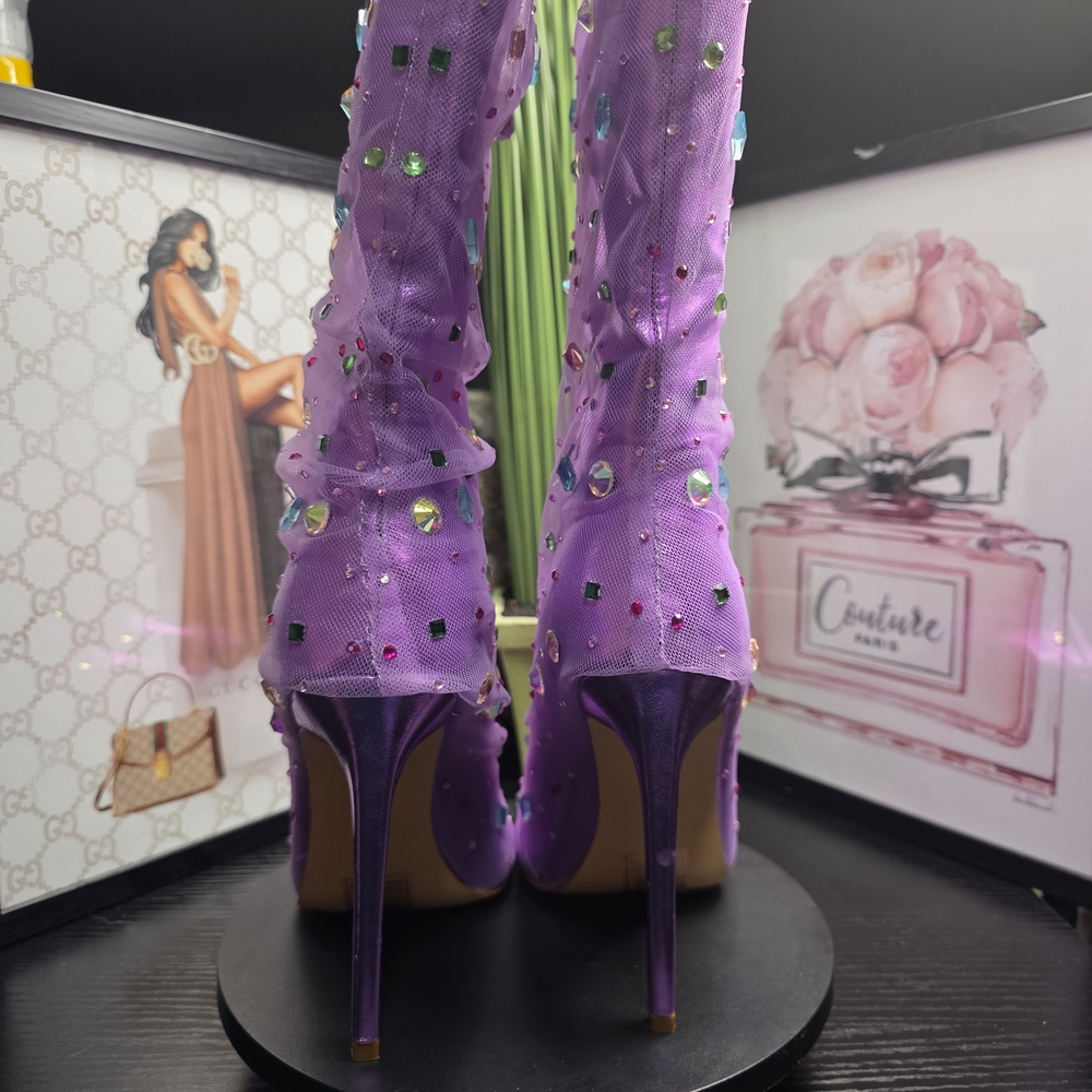 Azalea Wang Embellished Heeled Boots - Picture 5 of 7